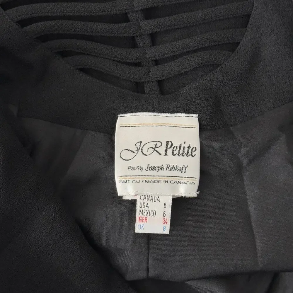 JOSEPH RIBKOFF Black Sheath Dress 6 Petite - Picture 6 of 6